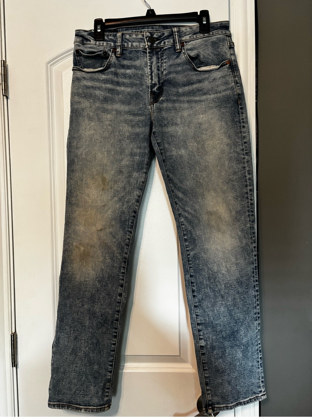 American Eagle Outfitters Faded Black Straight Jeans 31x32
